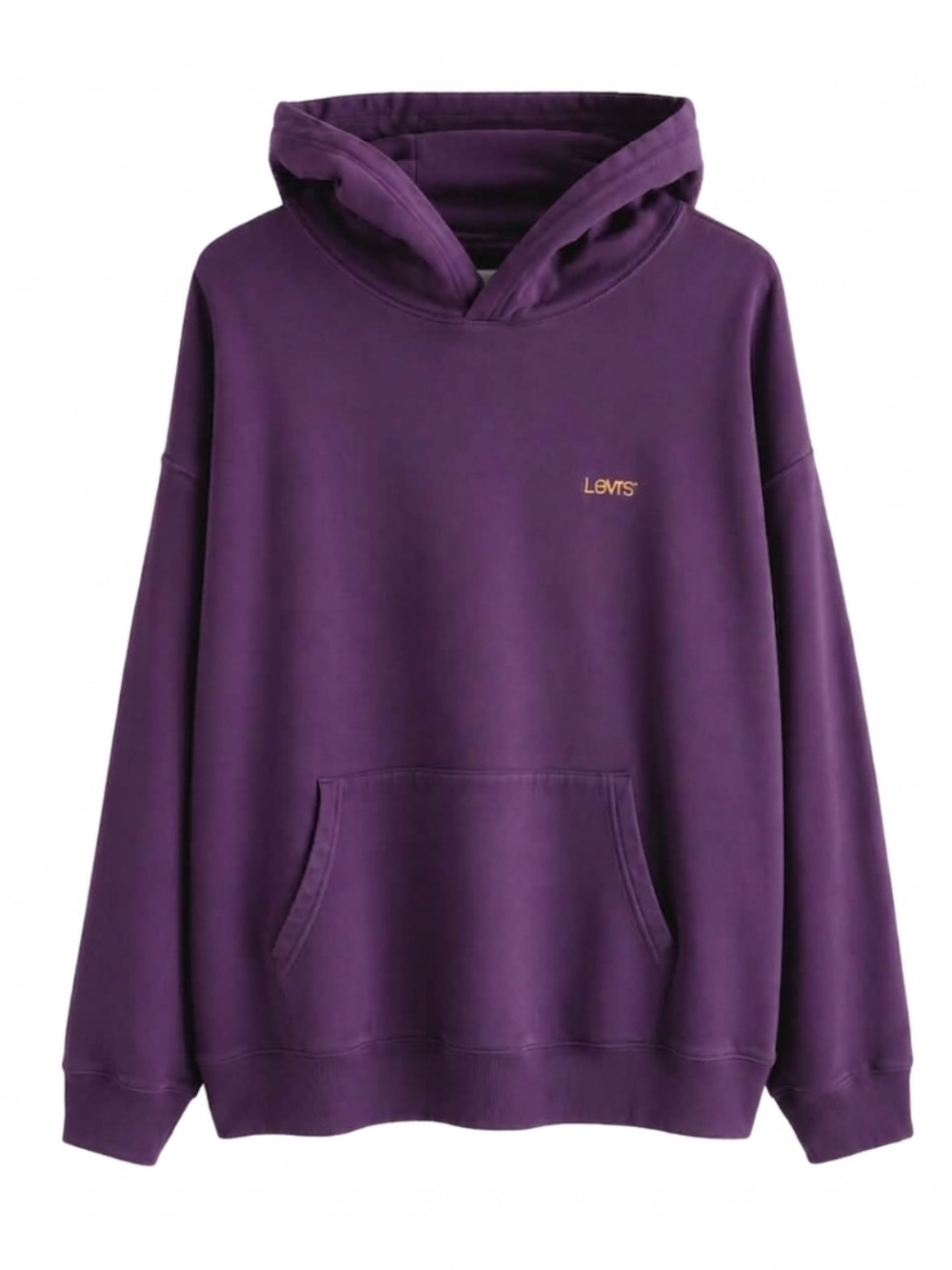 Levi’s Purple Pull Over Hoodie w Yellow Logo – Size XL GUC *Flaw